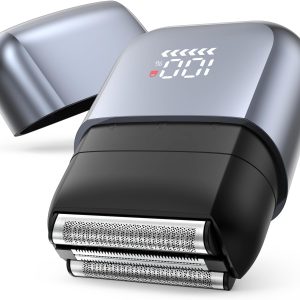 Foil Shavers for Men, Mini Electric Razors for Close Shaving Face with High Speed 3 Floating Blade Heads, USB C Fast Rechargeable Foil Shaver IPX7 Waterproof Wet Dry Travel Locked/Led Display