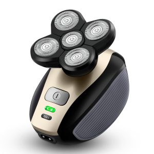 Bald Shavers for Men -  Upgrade 5-in-1 Electric Head Shavers for Bald Men, 100% Waterproof Cordless Razor, Wet/Dry Shaving, 5 Dual Track Heads, Mess-Free Hair Capture