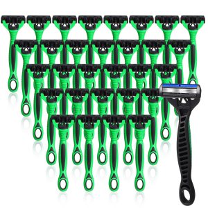 36 Pcs Mens Disposable Razors Bulk 3 Blade Sensitive Head Shaving Razors for Men Travel Hotel Spa Christmas Party Gift